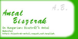 antal bisztrak business card